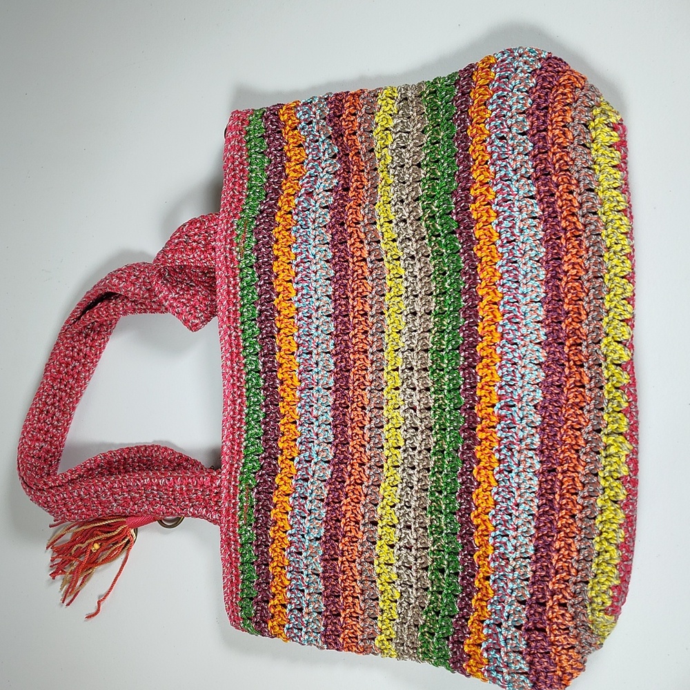 The Sak Riviera crocheted tote bag in Sand Stripe multicolored - Picture 5 of 13